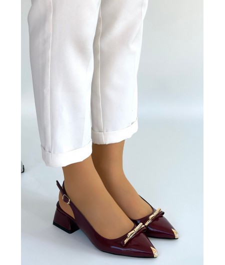 Ricy Bordo Rugan Topuklu Ayakkabı