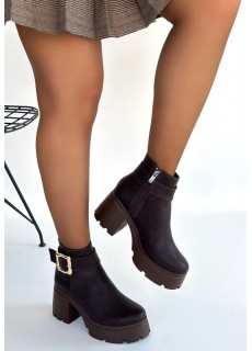 Pinma Acı Kahve Cilt Topuklu Bot