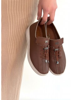 Warte Taba Deri Bağcıklı Spor Ayakkabı