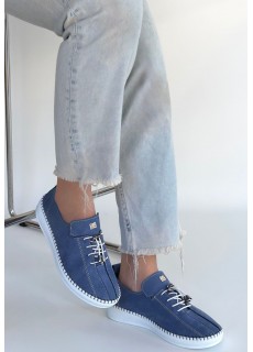 Warte Mavi Süet Bağcıklı Spor Ayakkabı