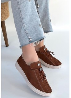 Warte Kahverengi Süet Bağcıklı Spor Ayakkabı