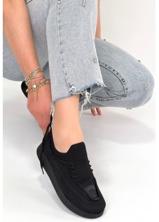 Renji Siyah Triko Bağcıklı Spor Ayakkabı