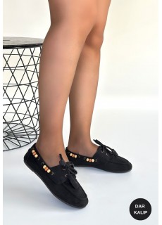 Elora Siyah Süet Babet