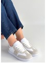 Lunga Beyaz Cilt Bağcıklı Spor Ayakkabı