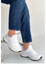 Slar Beyaz Cilt Spor Ayakkabı