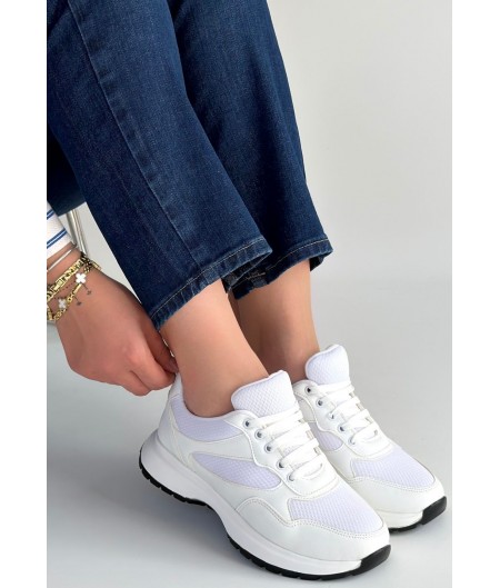 Slar Beyaz Cilt Spor Ayakkabı