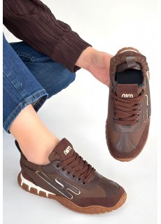 Huer Kahverengi Nubuk Bağcıklı Spor Ayakkabı