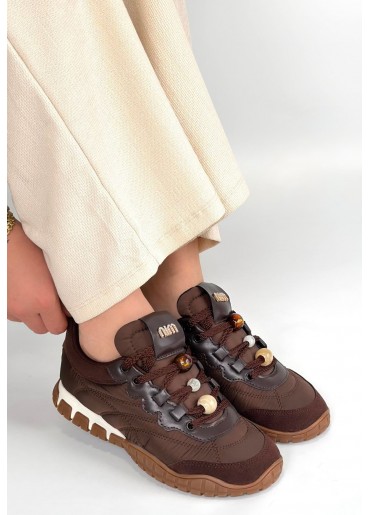 Tues Kahverengi Nubuk Bağcıklı Spor Ayakkabı