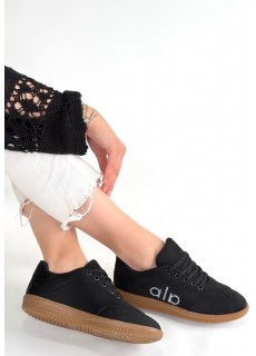 Lendo Siyah Süet Bağcıklı Spor Ayakkabı