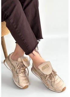 Dissa Bej Cilt Bağcıklı Paraşüt Detaylı Spor Ayakkabı