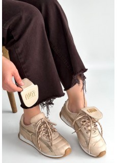 Dissa Bej Cilt Bağcıklı Paraşüt Detaylı Spor Ayakkabı