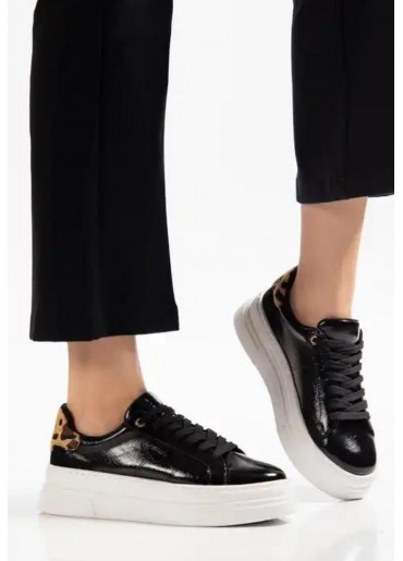 Jetan Siyah Rugan Bağcıklı Spor Ayakkabı