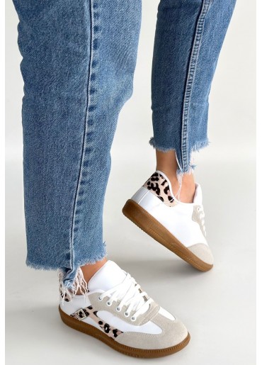 Mier Beyaz Cilt Bağcıklı Spor Ayakkabı