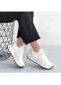 Feort Beyaz Triko Bağcıklı Spor Ayakkabı