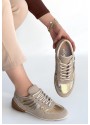 Jawen Bej Nubuk Gold Detaylı Spor Ayakkabı