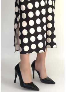 Pley Siyah Rugan Stiletto Ayakkabı