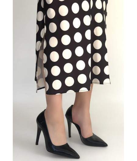 Pley Siyah Rugan Stiletto Ayakkabı