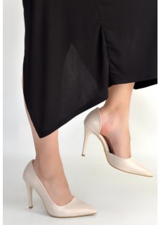 Pley Bej Rugan Stiletto Ayakkabı