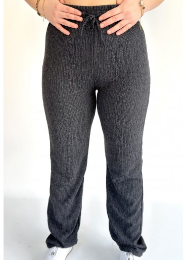 Tijja Siyah Lastikli Bol Paça Pantolon