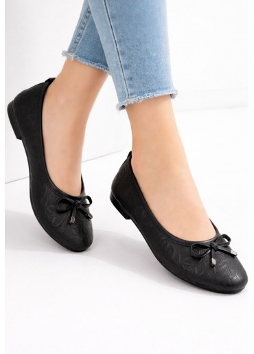 Jnues Siyah Deri Babet Ayakkabı