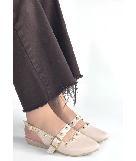 Jorwi Bej Cilt Babet Ayakkabı