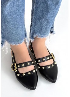 Jorwi Siyah Cilt Babet Ayakkabı