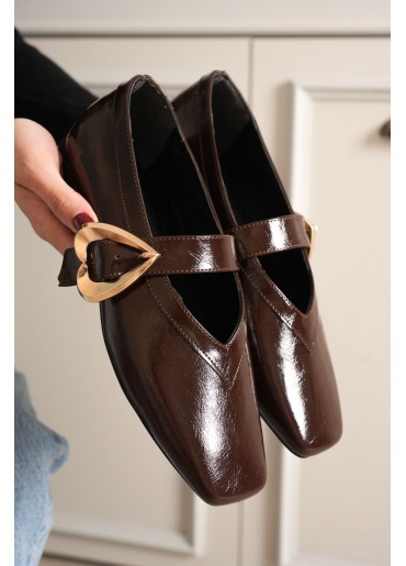 Signa Kahverengi Cilt Babet Ayakkabı