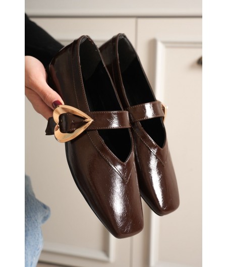 Signa Kahverengi Cilt Babet Ayakkabı