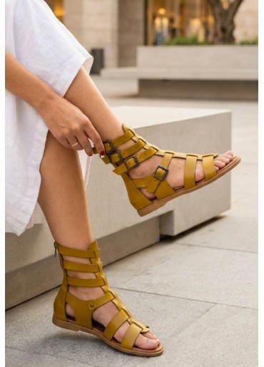 Nola Hardal Deri Kemerli Sandalet