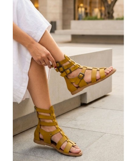 Nola Hardal Deri Kemerli Sandalet